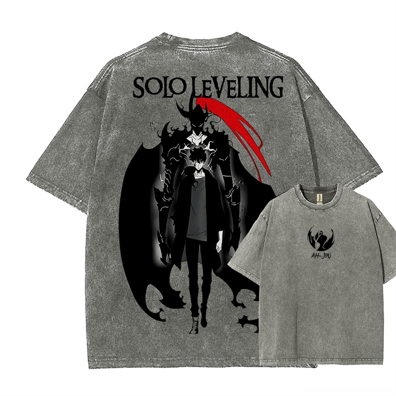 Solo Leveling Printed Unisex Washed T-Shirt