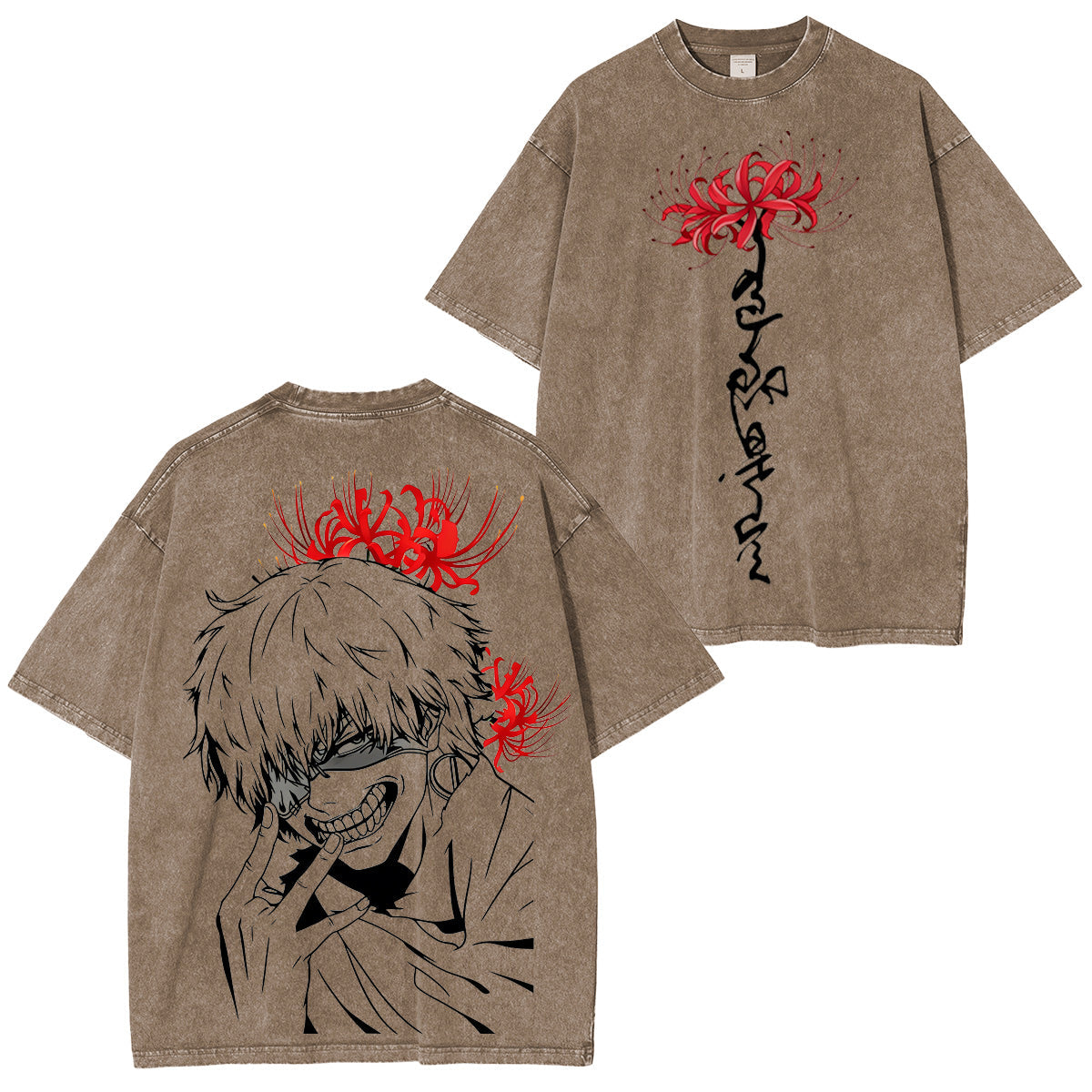 Tokyo Ghoul Anime Unisex Washed T-Shirt