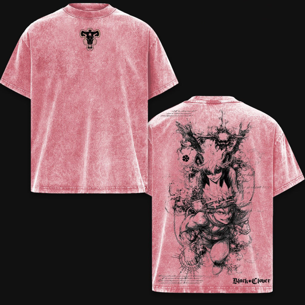 Asta x Black Bulls Black Clover Anime Washed T-shirt/Crewneck/Hoodie