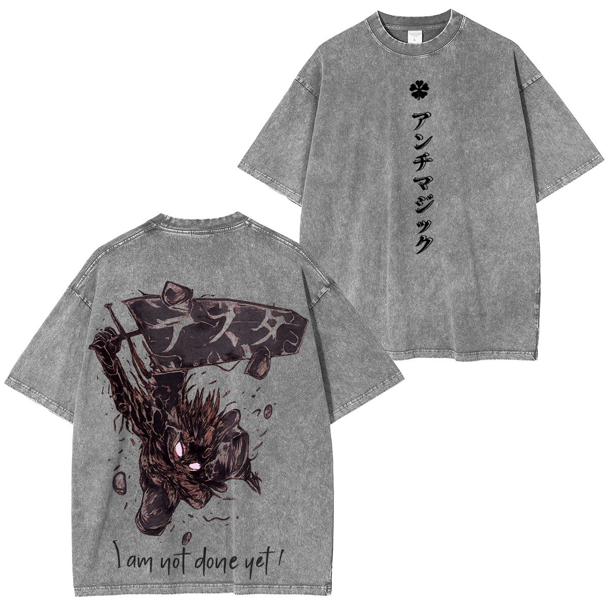 Black Clover Vintage washed T-shirt/Crewneck/Hoodie
