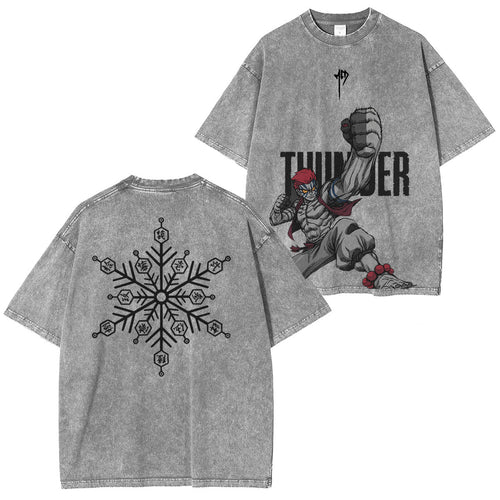 Akaza Demon Slayer Unisex Fit Washed T-Shirt