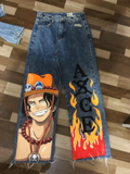 One Piece Printed Jeans