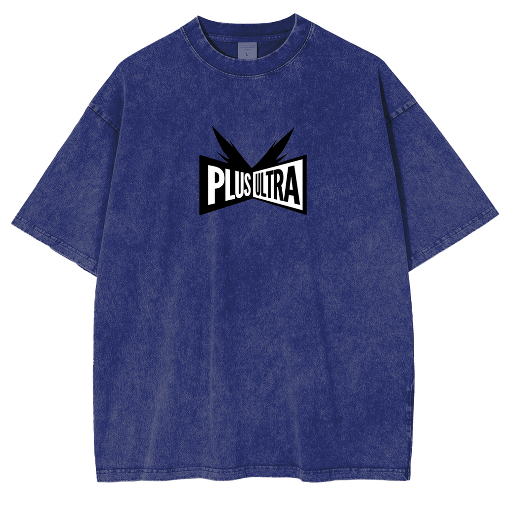 My Hero Academia Double Print Oversize Anime Manga Acid Washed Cotton T-ShirtDouble Print Oversize Anime Manga Acid Washed Cotton T-Shirt