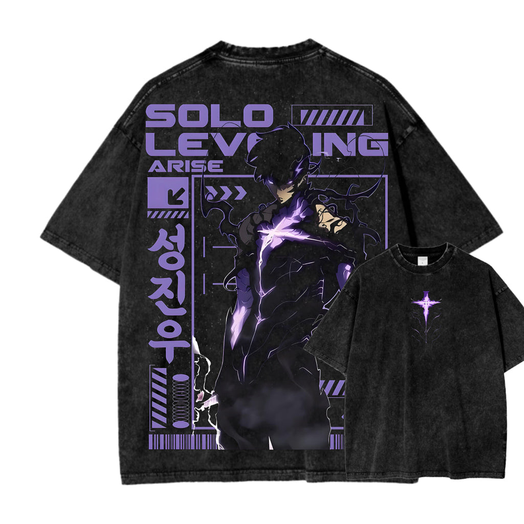 solo leveling Unisex Fit Washed T-Shirt 2502007460