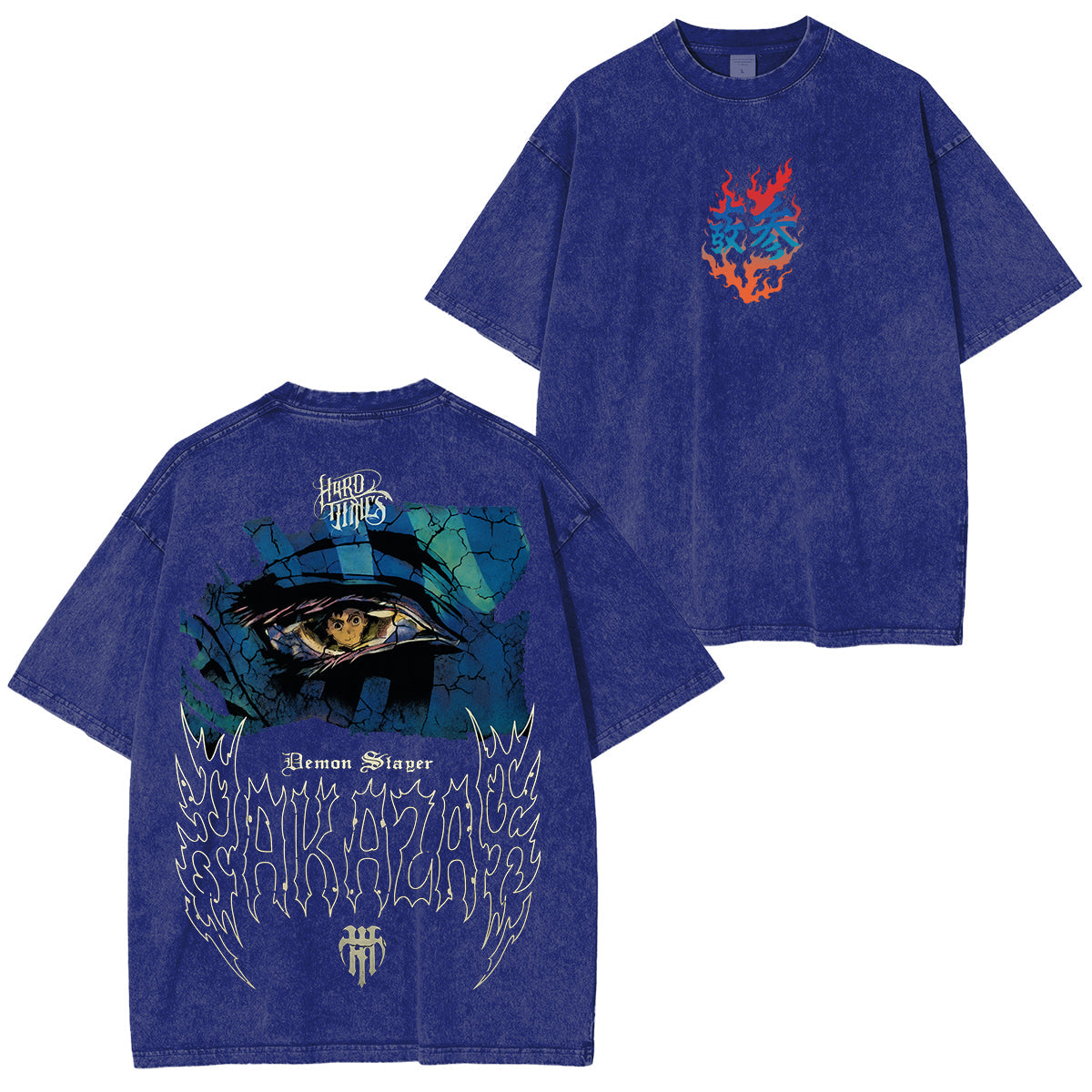 [Shibuya] Akaza Vs Tanjiro in infinity castle Demons Slayer Anime Unisex Washed T-Shirt