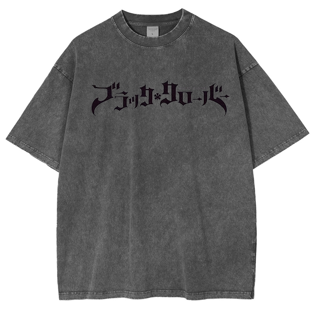 Black Clover Vintage Washed Oversize T-Shirt