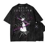 Solo Leveling Printed Unisex Washed T-Shirt