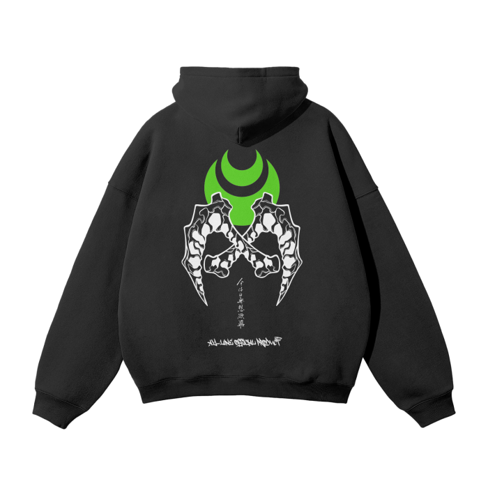 Poisoned Bloom Streetwear Hoodie Black