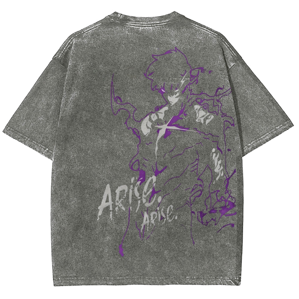 solo leveling Unisex Fit Washed T-Shirt 2501009734
