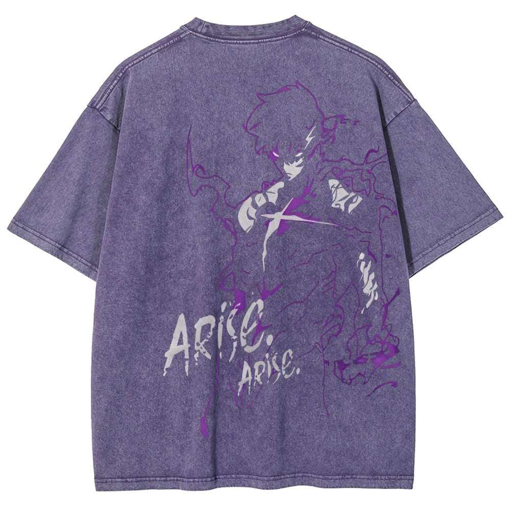 solo leveling Unisex Fit Washed T-Shirt 2501009734