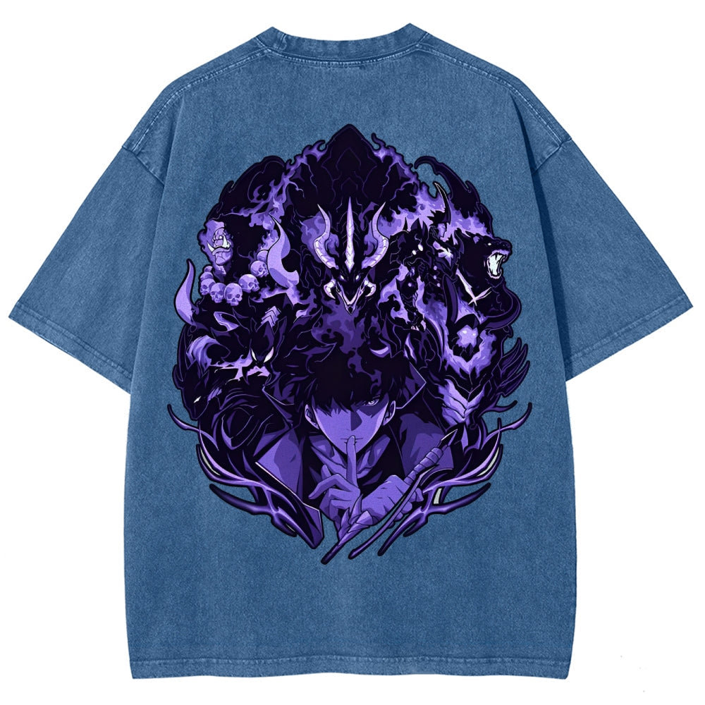 solo leveling Unisex Fit Washed T-Shirt 2501009735
