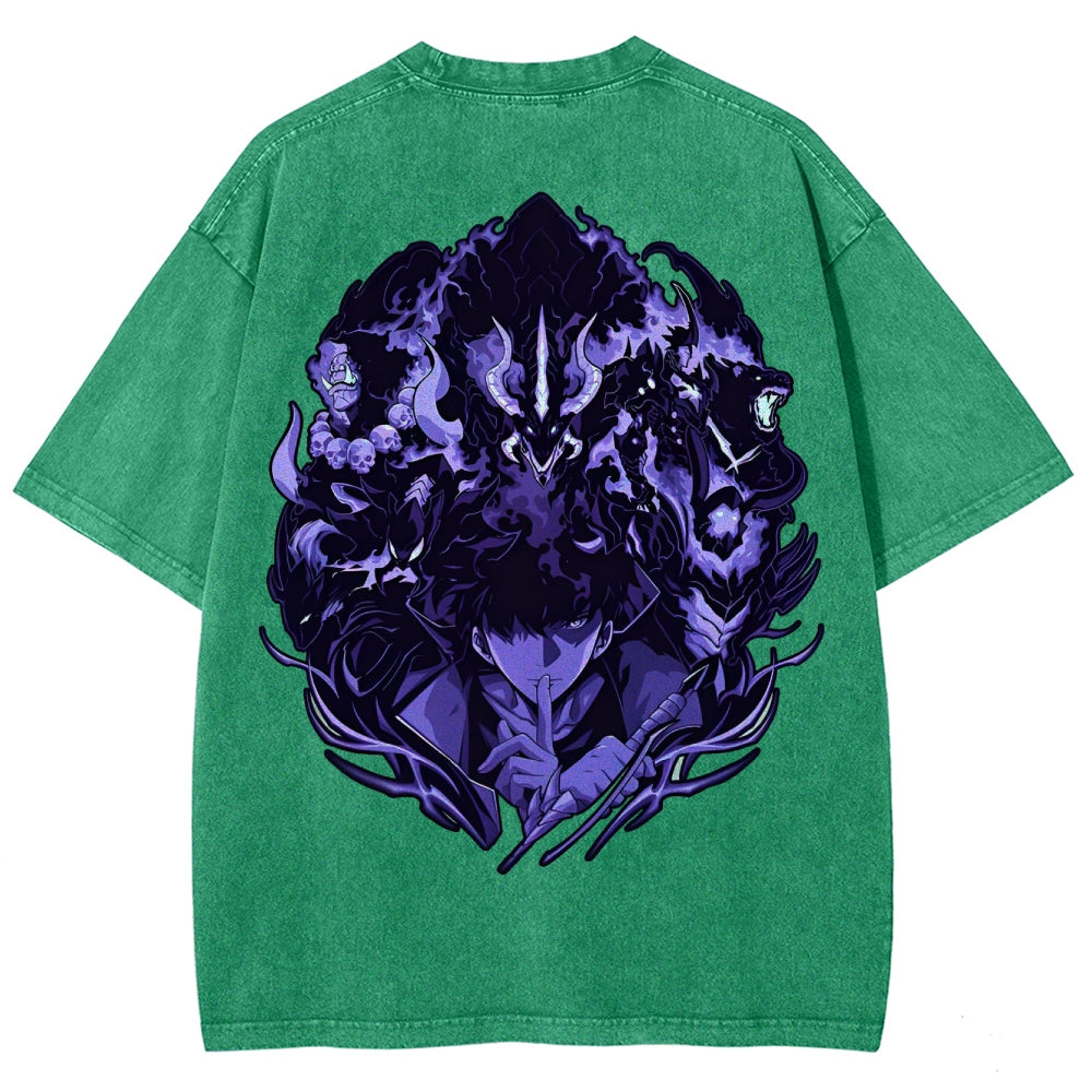 solo leveling Unisex Fit Washed T-Shirt 2501009735