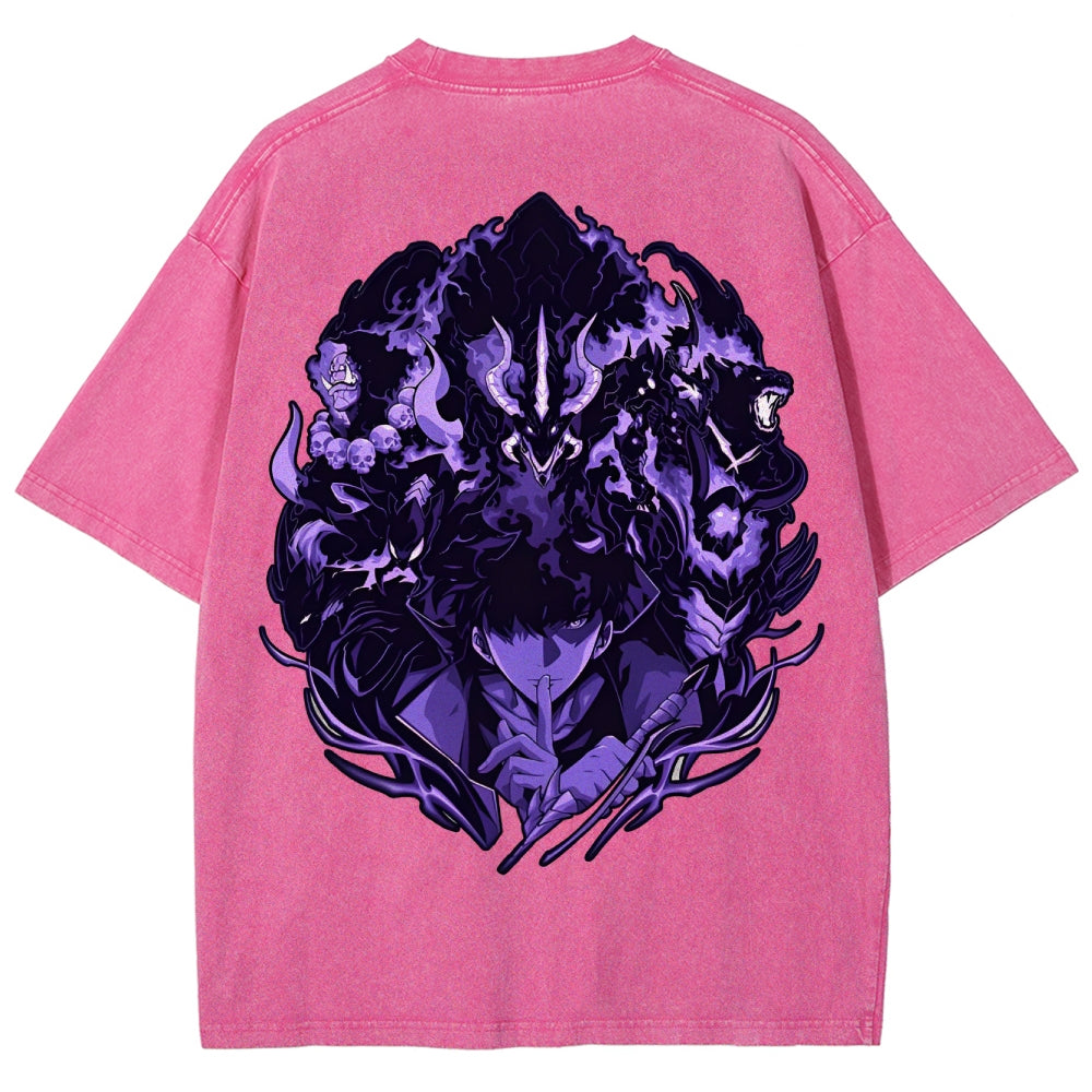 solo leveling Unisex Fit Washed T-Shirt 2501009735