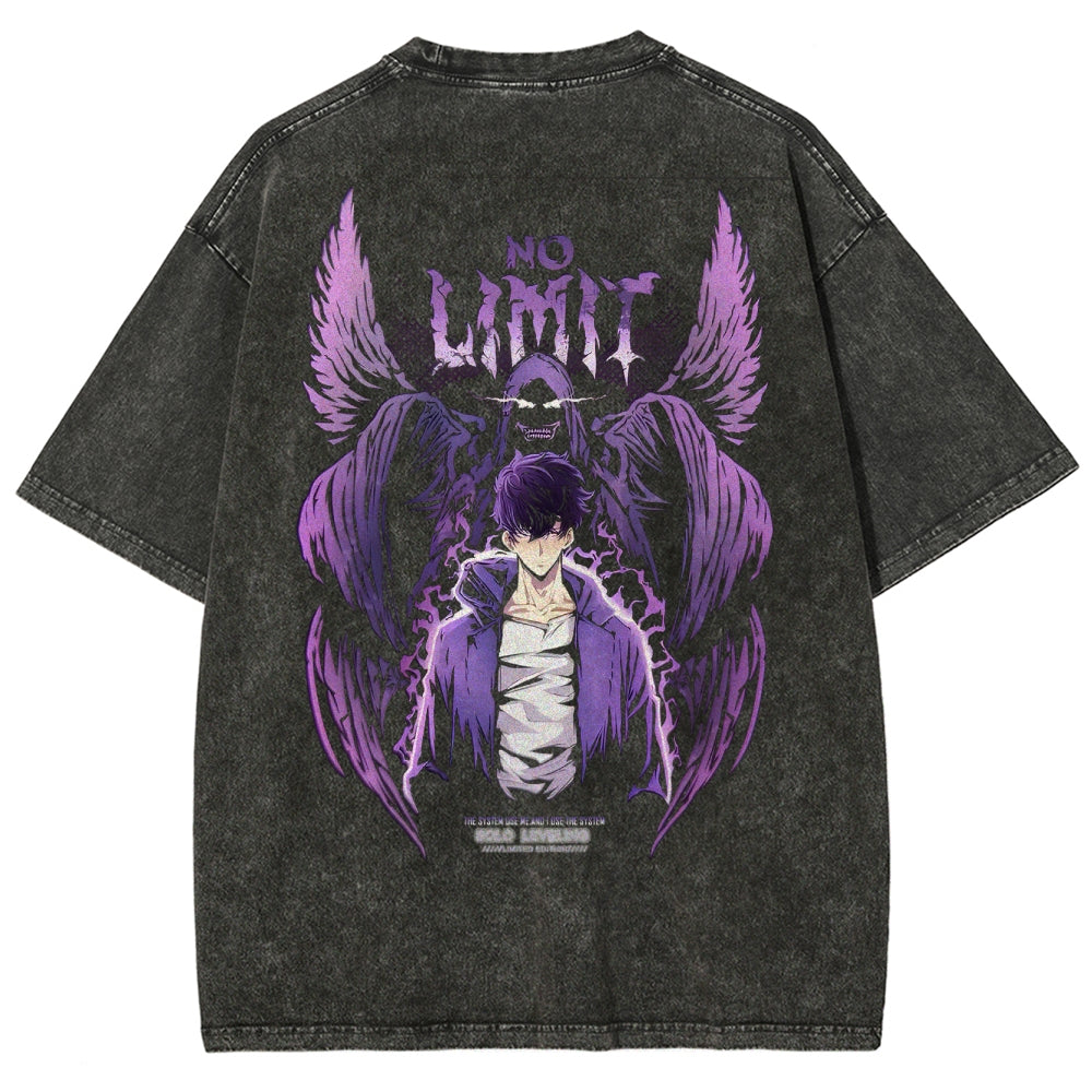 Solo-Leveling Sung Jin Woo Unisex Fit Washed T-Shirt