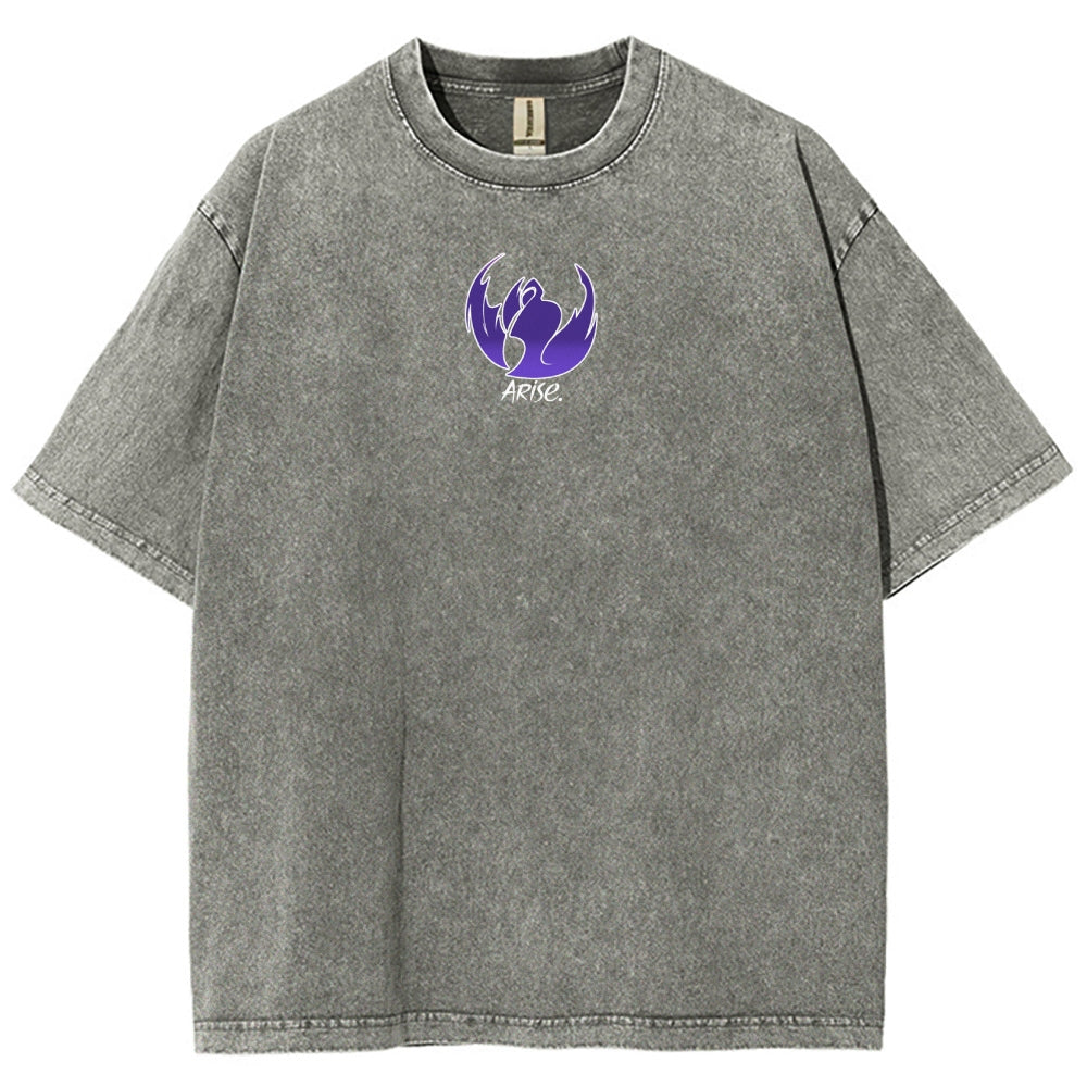 Solo-Leveling Ahjin Guild Steeetwear Washed T-Shirt