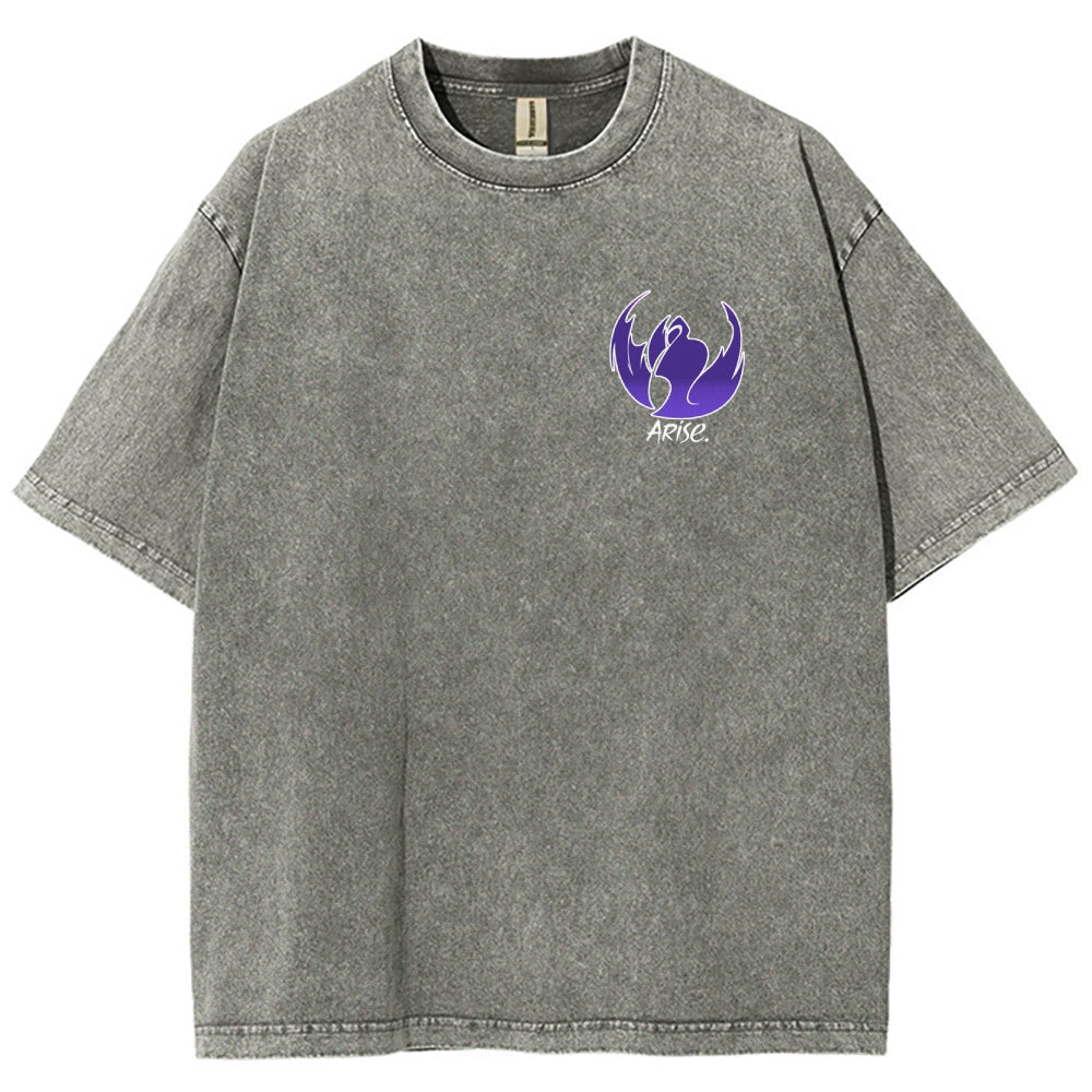 Solo-Leveling Ahjin Guild Unisex Fit Washed T-Shirt