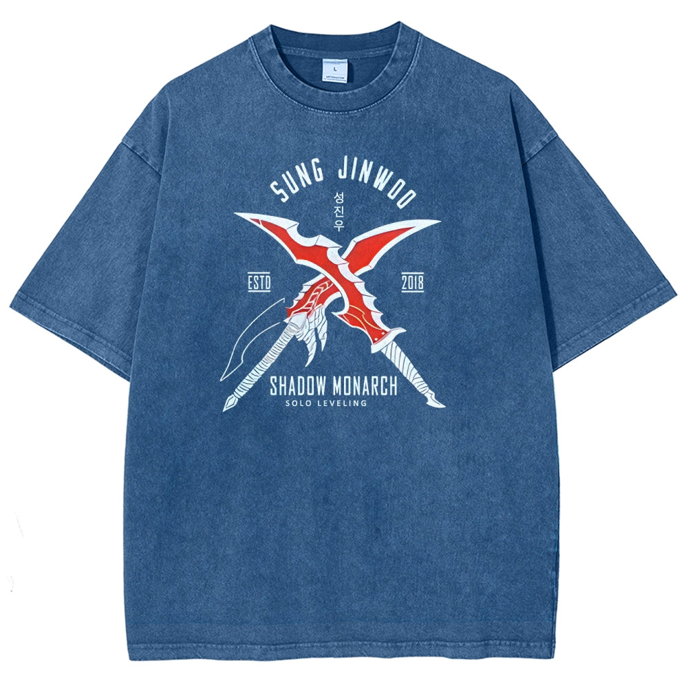 Solo Leveling Unisex Fit Washed T-Shirt