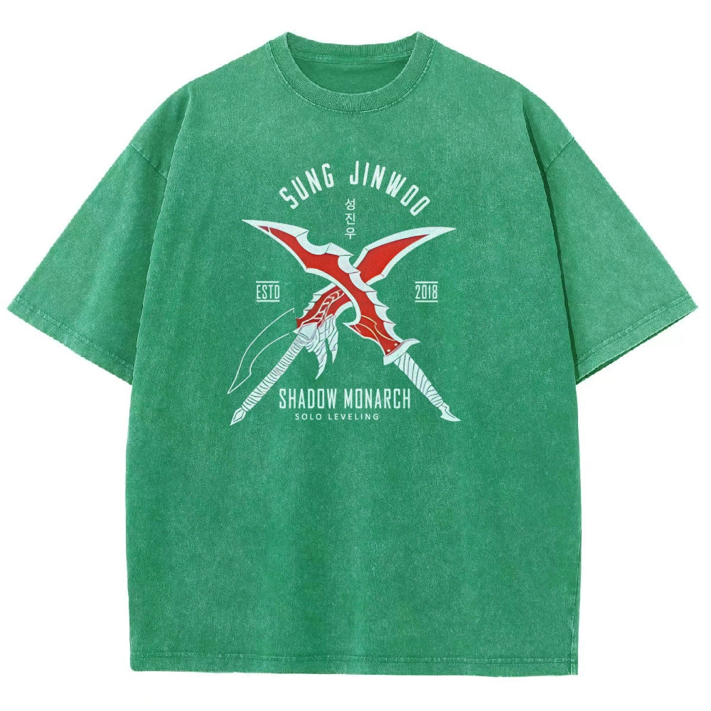 Solo Leveling Unisex Fit Washed T-Shirt