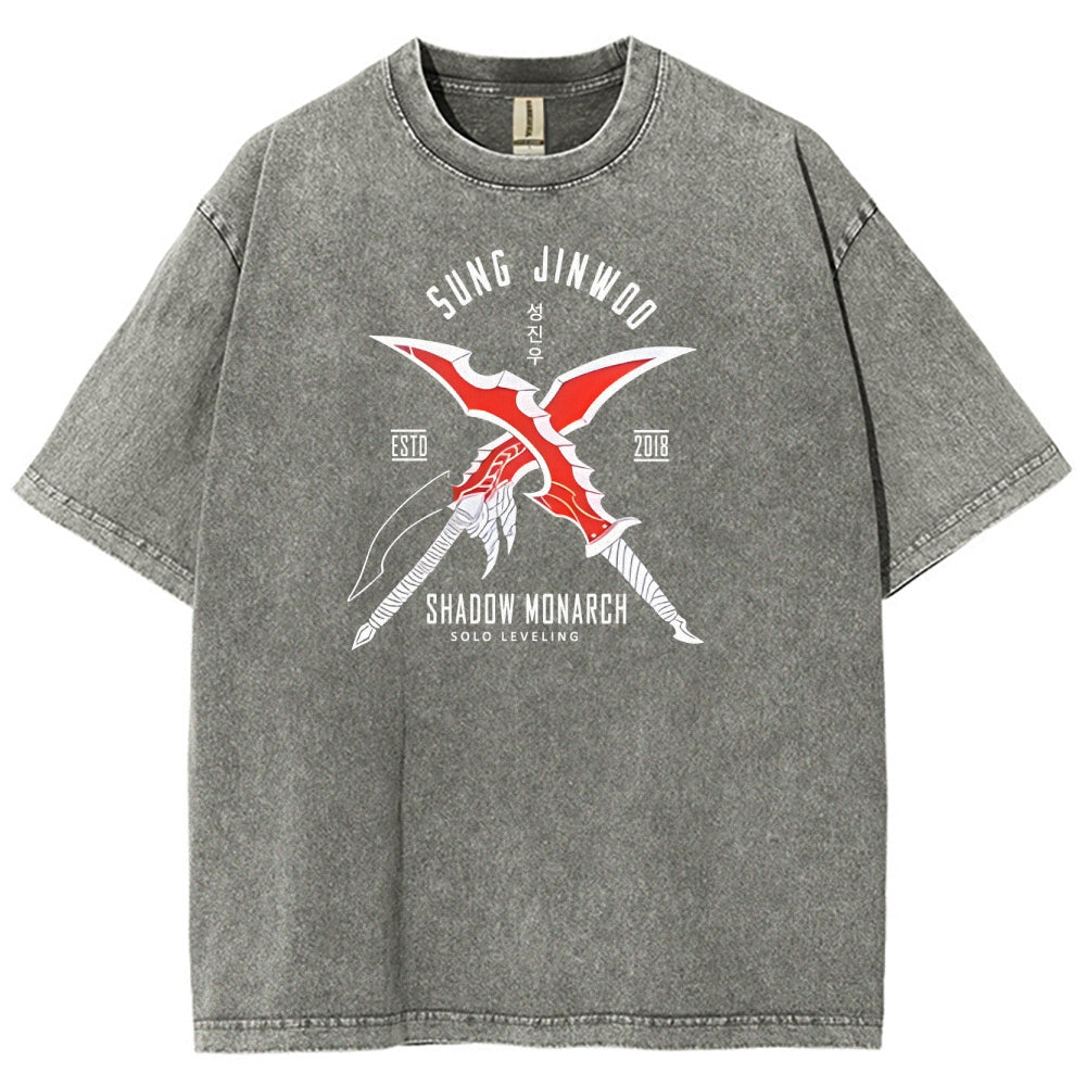 Solo Leveling Unisex Fit Washed T-Shirt