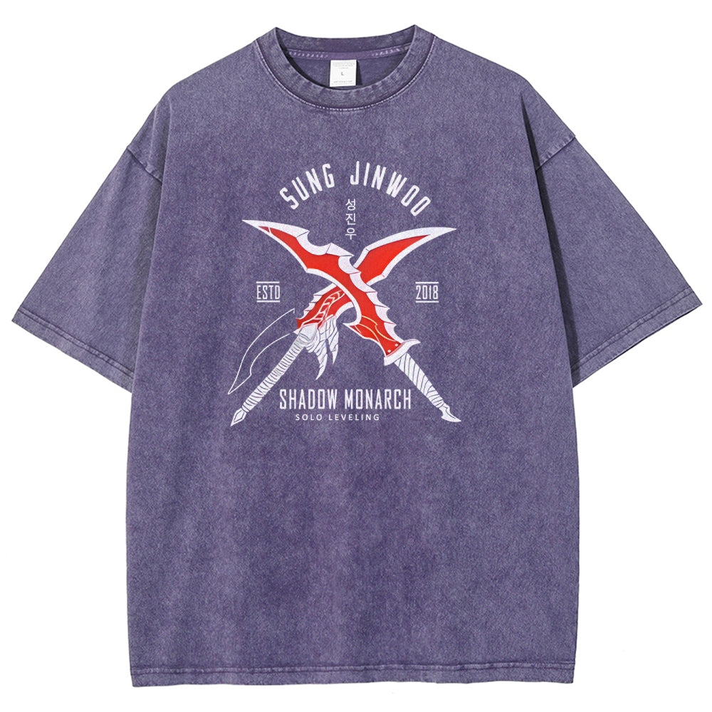 Solo Leveling Unisex Fit Washed T-Shirt