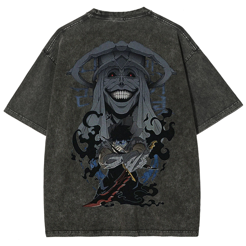 solo leveling Unisex Fit Washed T-Shirt 2502004266