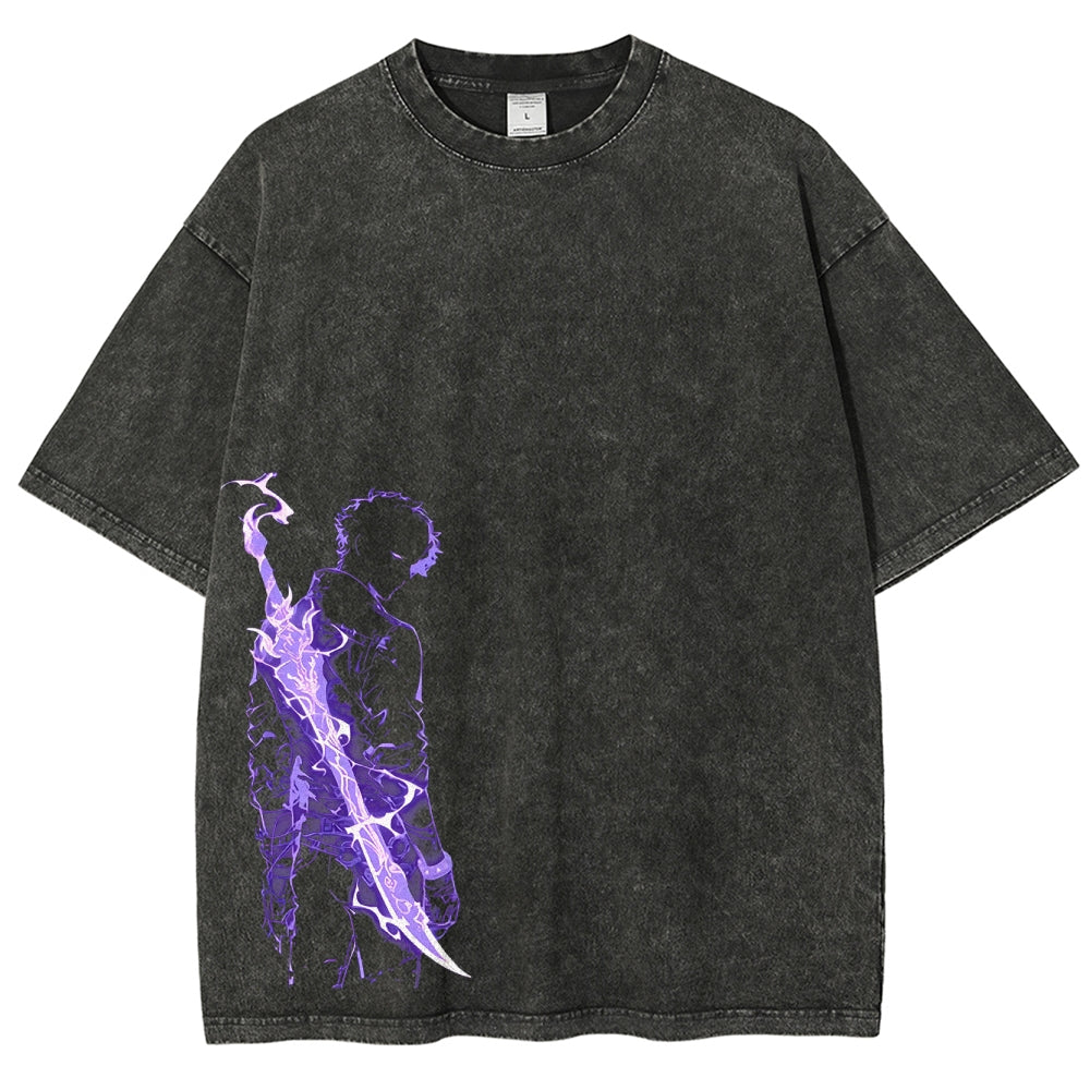 solo leveling Unisex Fit Washed T-Shirt 2502004280