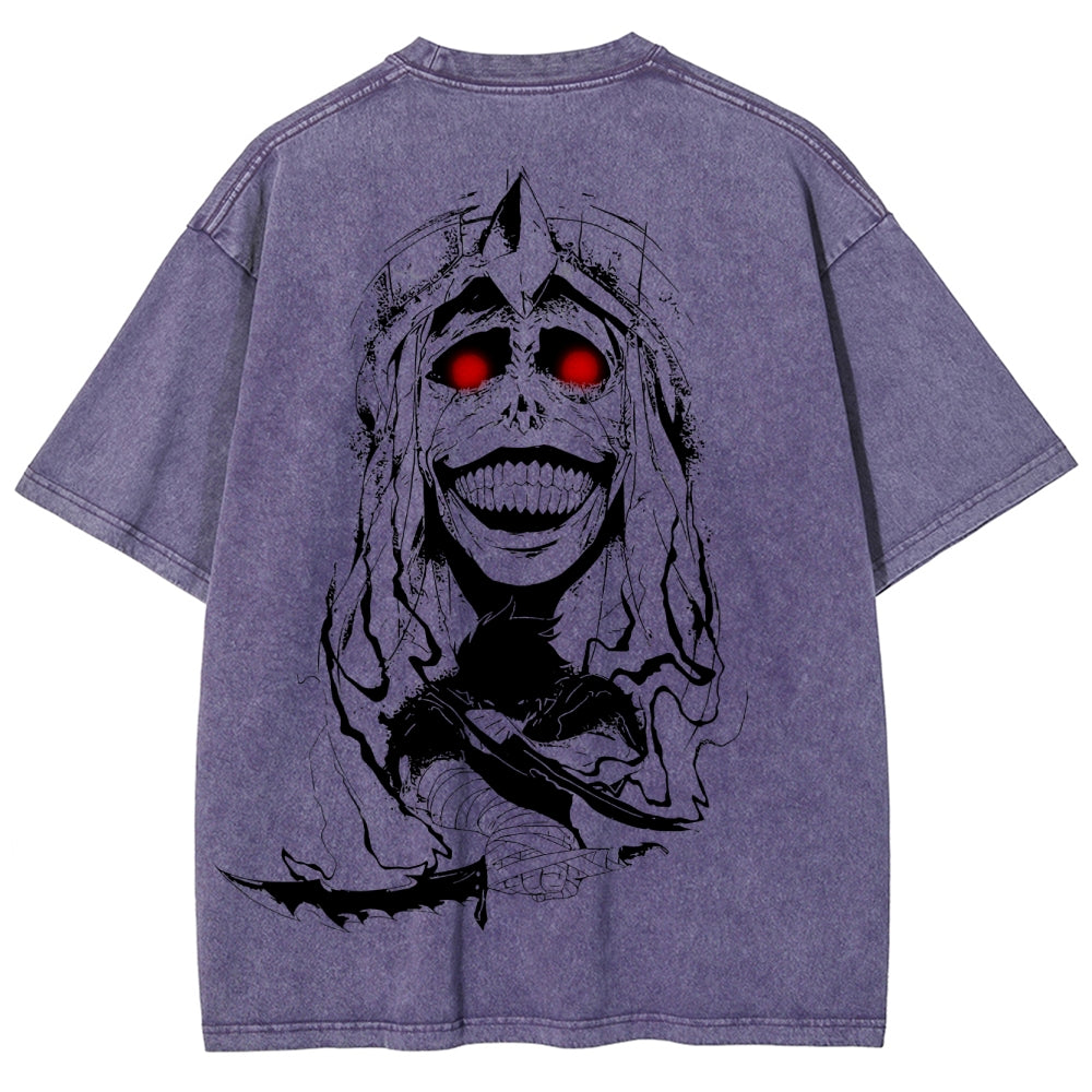 solo leveling Unisex Fit Washed T-Shirt 2502004303
