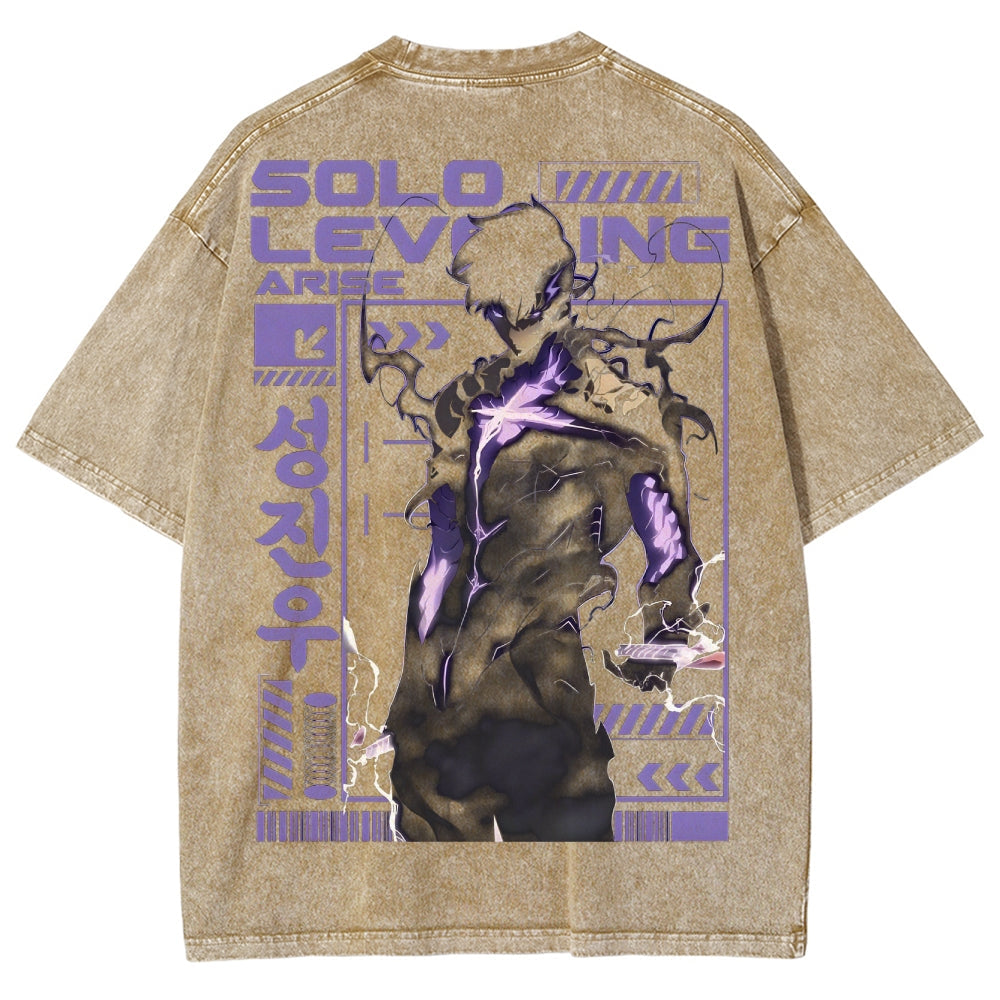 solo leveling Unisex Fit Washed T-Shirt 2502007460