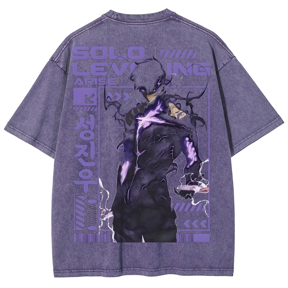 solo leveling Unisex Fit Washed T-Shirt 2502007460