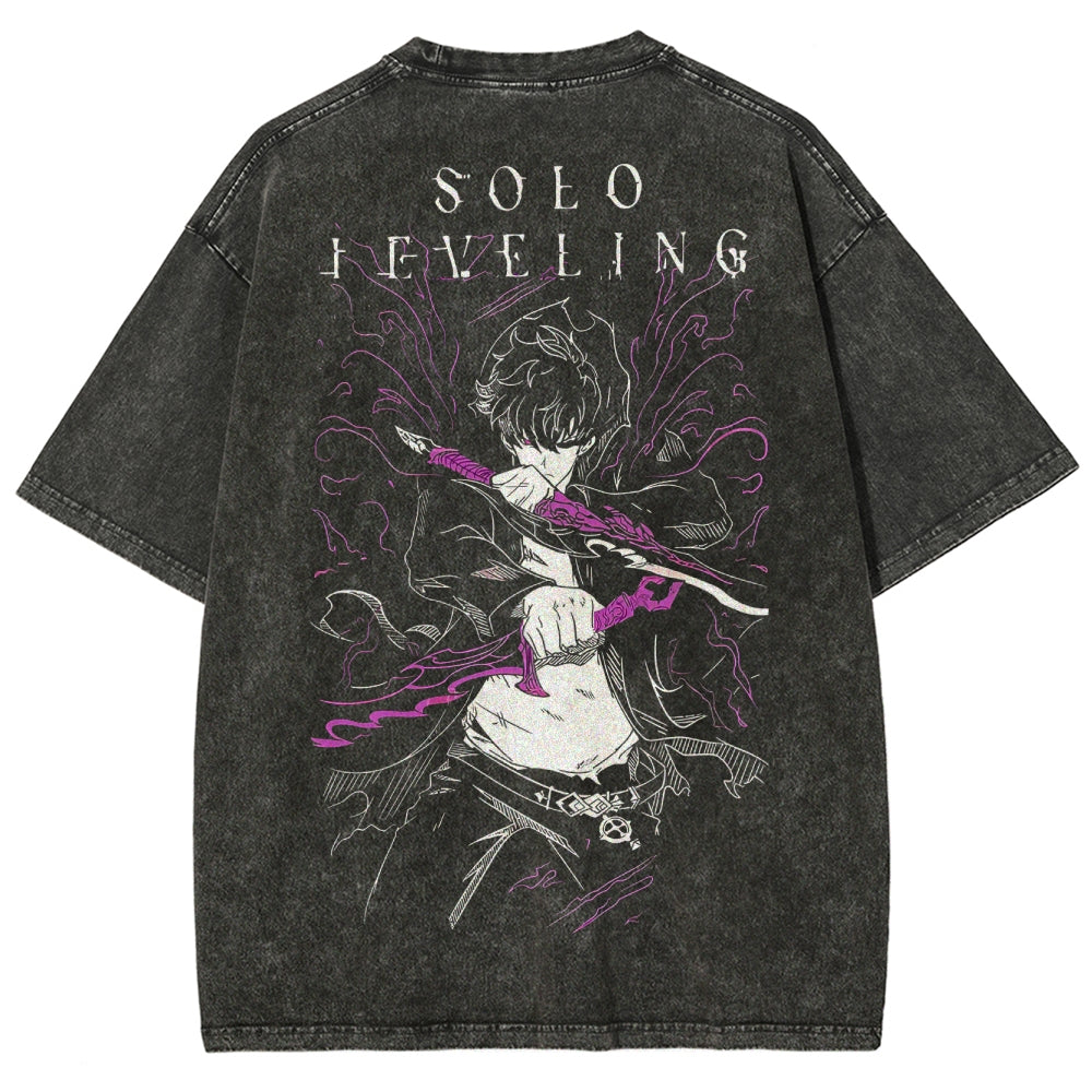 solo leveling Unisex Fit Washed T-Shirt 2502007475