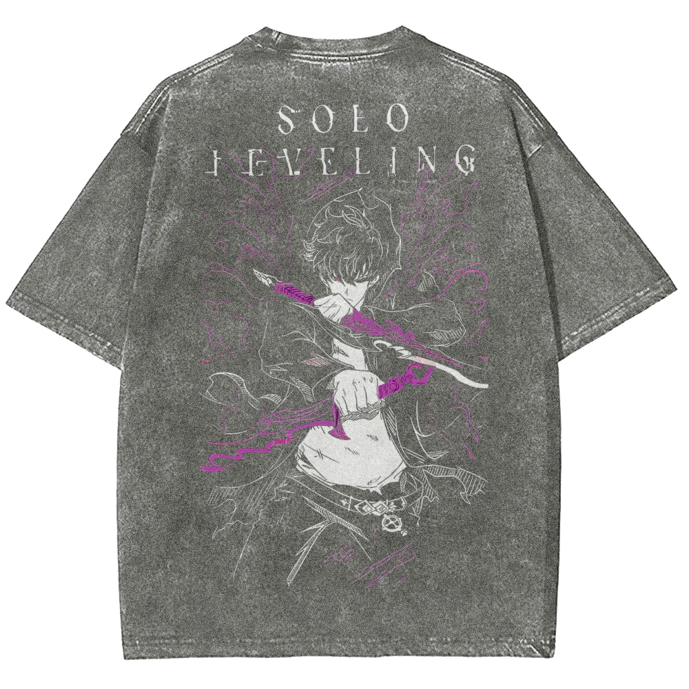 solo leveling Unisex Fit Washed T-Shirt 2502007475