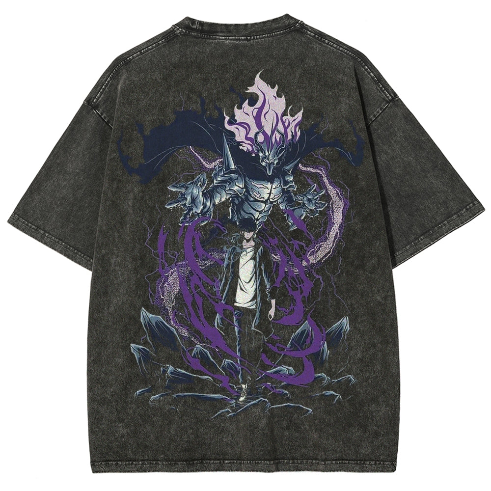 solo leveling Unisex Fit Washed T-Shirt 2502007484