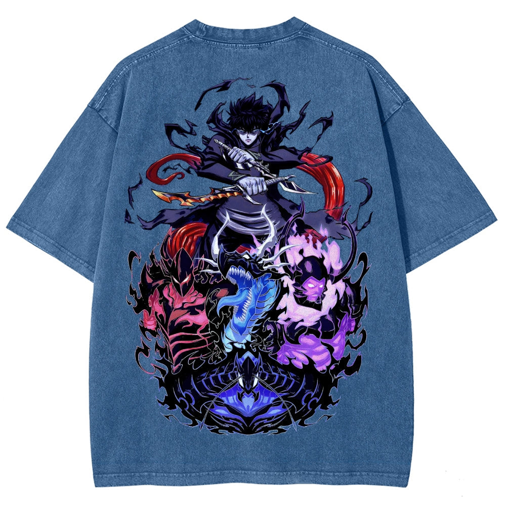 Solo leveling Unisex Fit Washed T-Shirt 2502009647