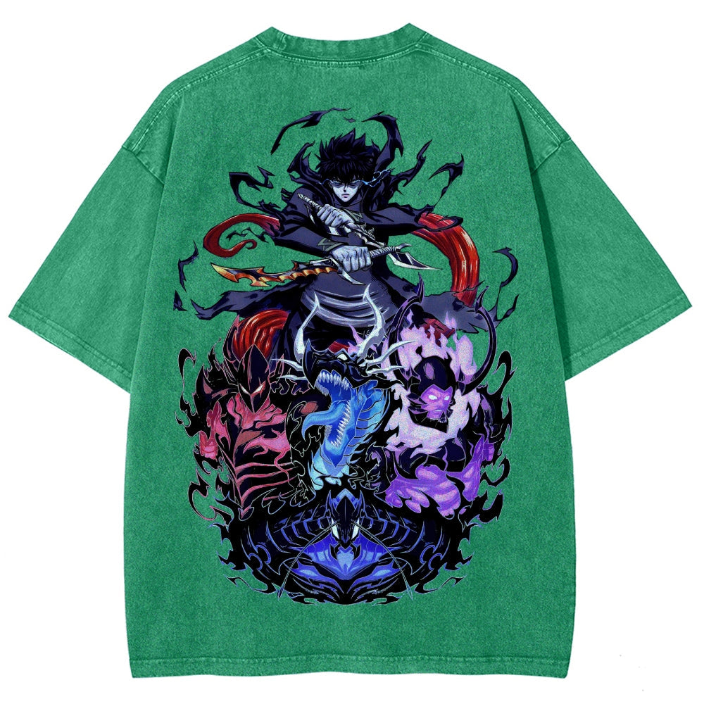 Solo leveling Unisex Fit Washed T-Shirt 2502009647