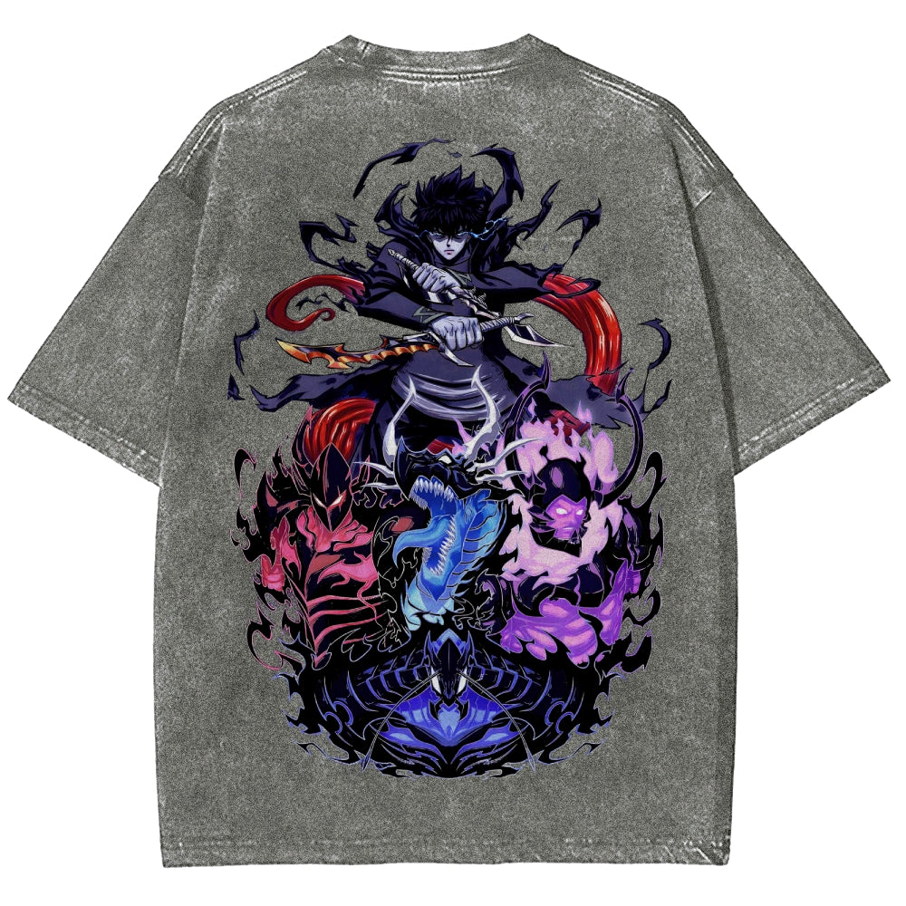 Solo leveling Unisex Fit Washed T-Shirt 2502009647