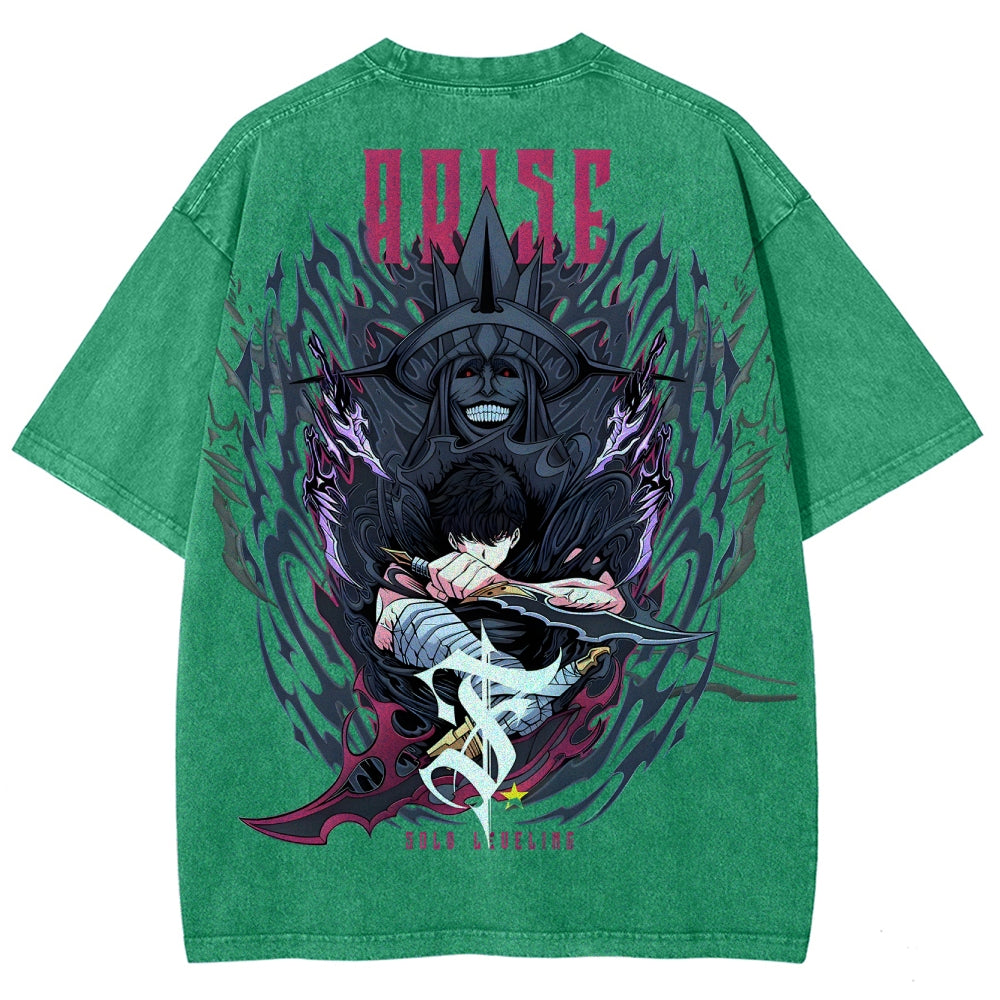 Solo-leveling Unisex Fit Washed T-Shirt 2503010752