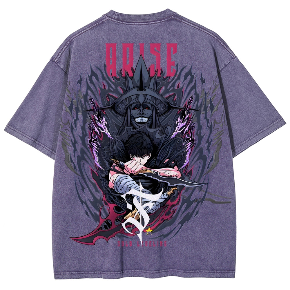 Solo-leveling Unisex Fit Washed T-Shirt 2503010752