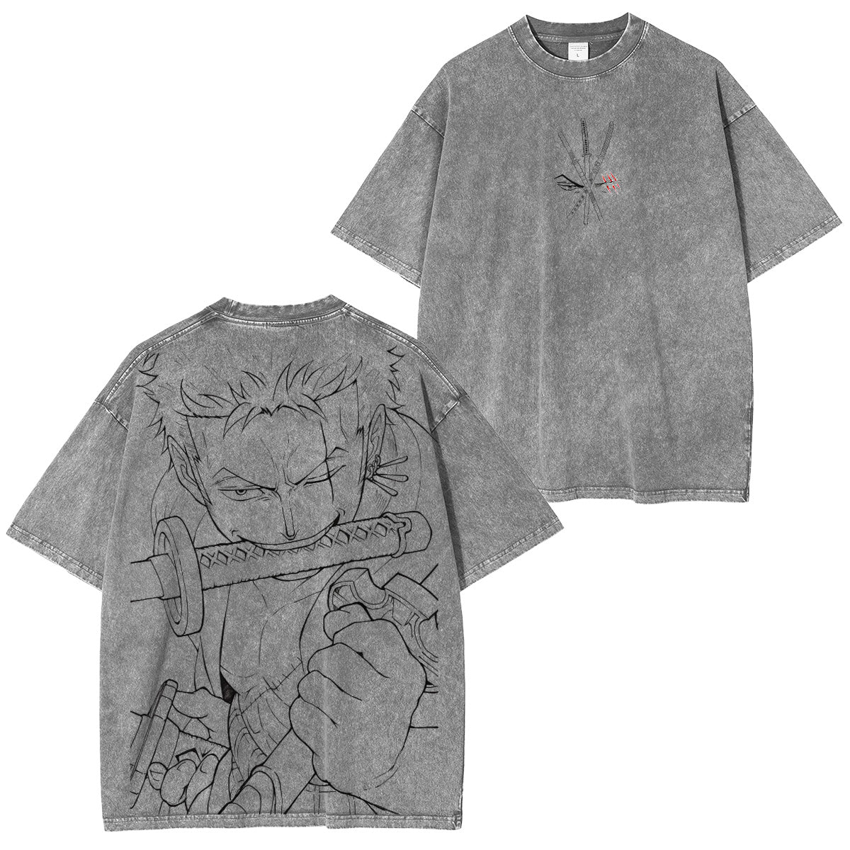 One Piece Roronoa Zoro Vintage washed T-shirt/Crewneck/Hoodie