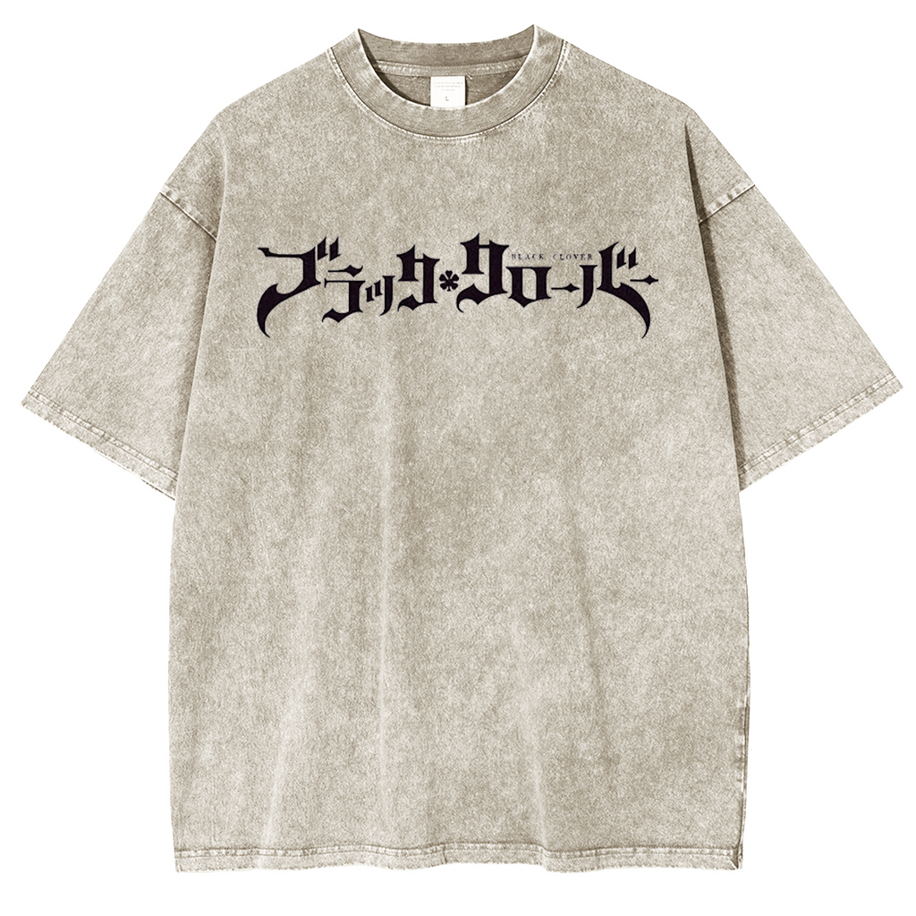 Black Clover Vintage Washed Oversize T-Shirt