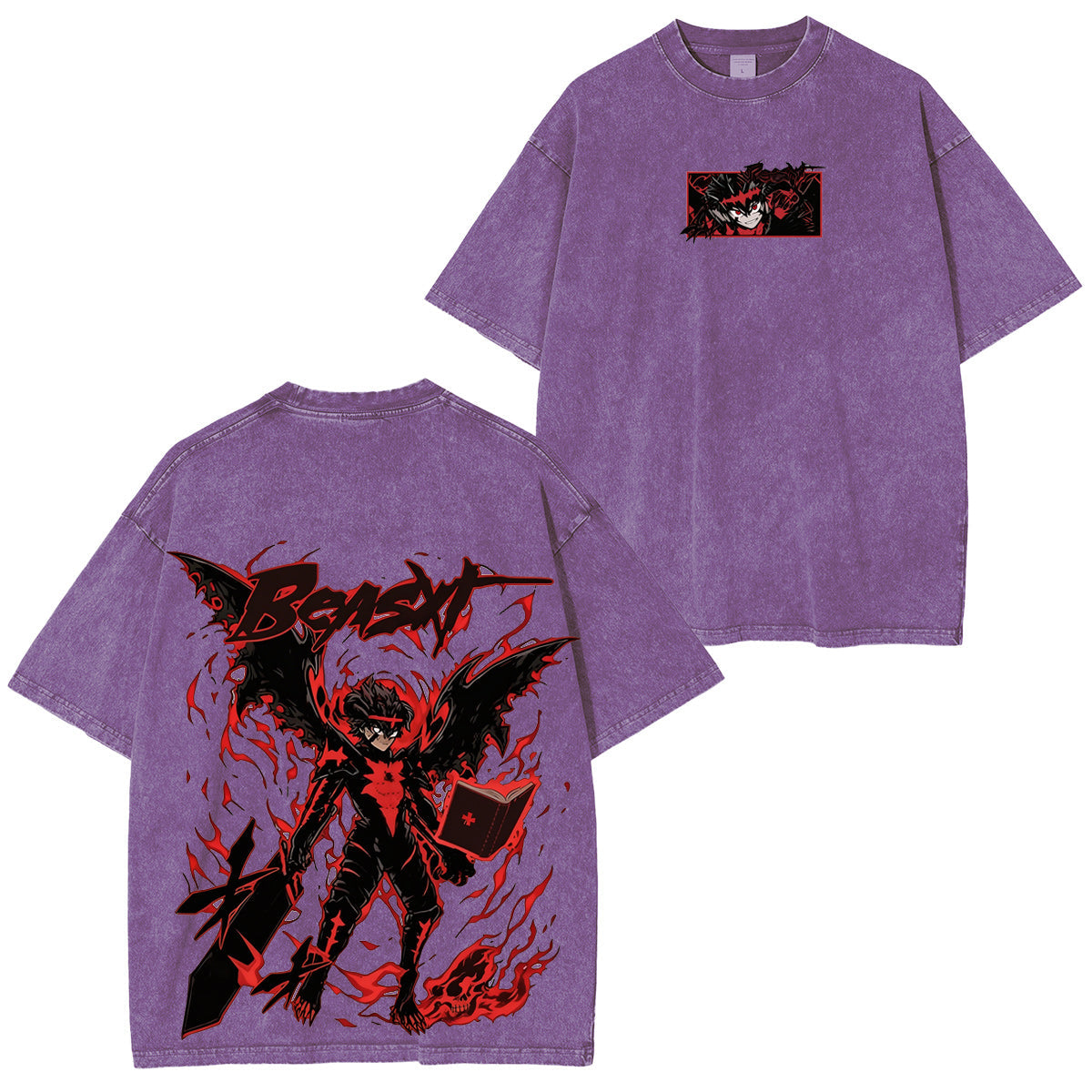 Black Clover :Asta Vintage washed T-shirt/Crewneck/Hoodie