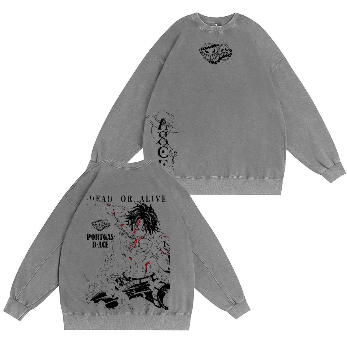 One Piece Washed T-shirt/Crewneck/Hoodie