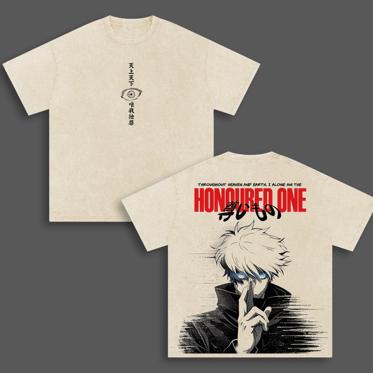 Gojo Satoru - The Honoured One Washed T-shirt/Crewneck/Hoodie