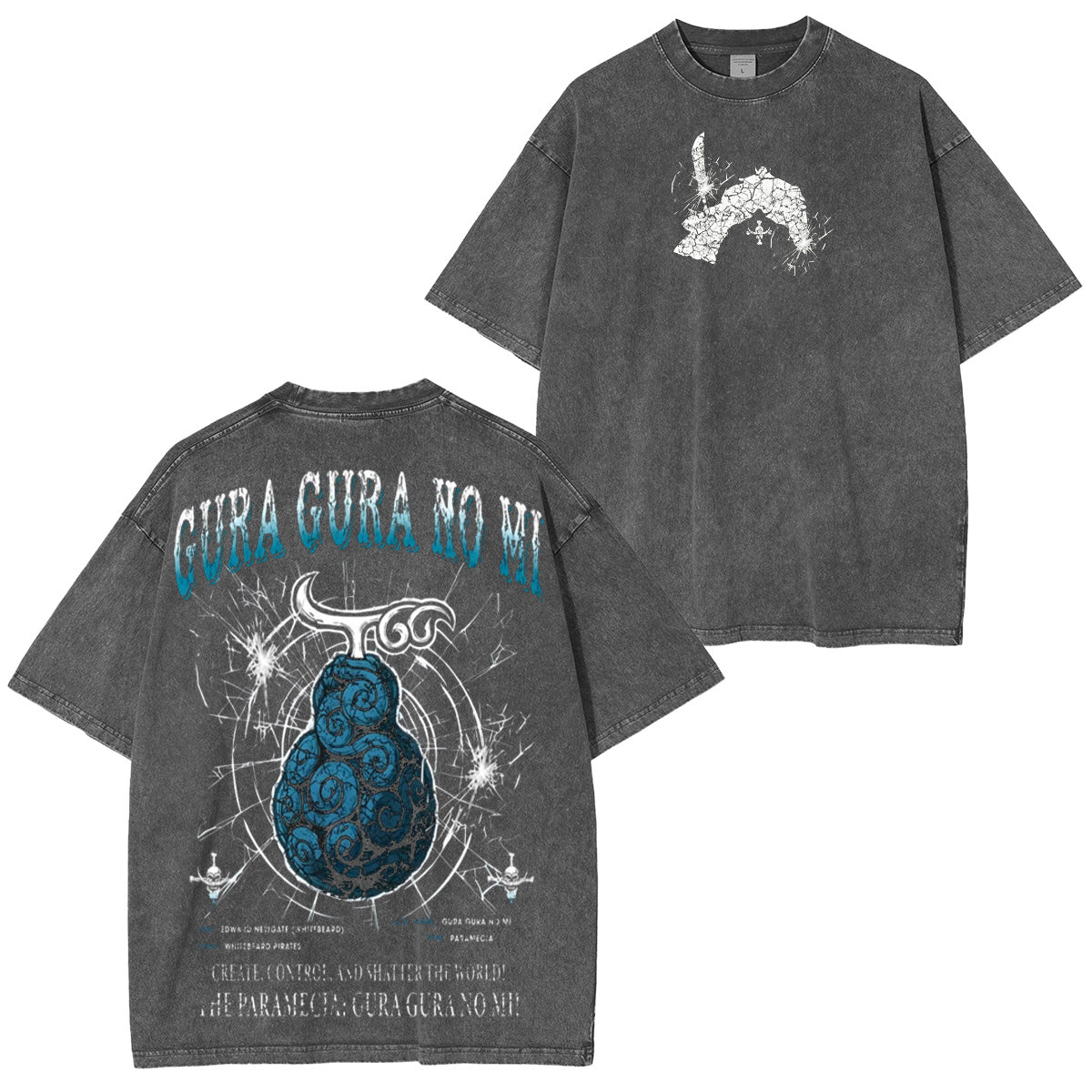 Gura Gura no Mi One Piece Washed T-shirt/Crewneck/Hoodie
