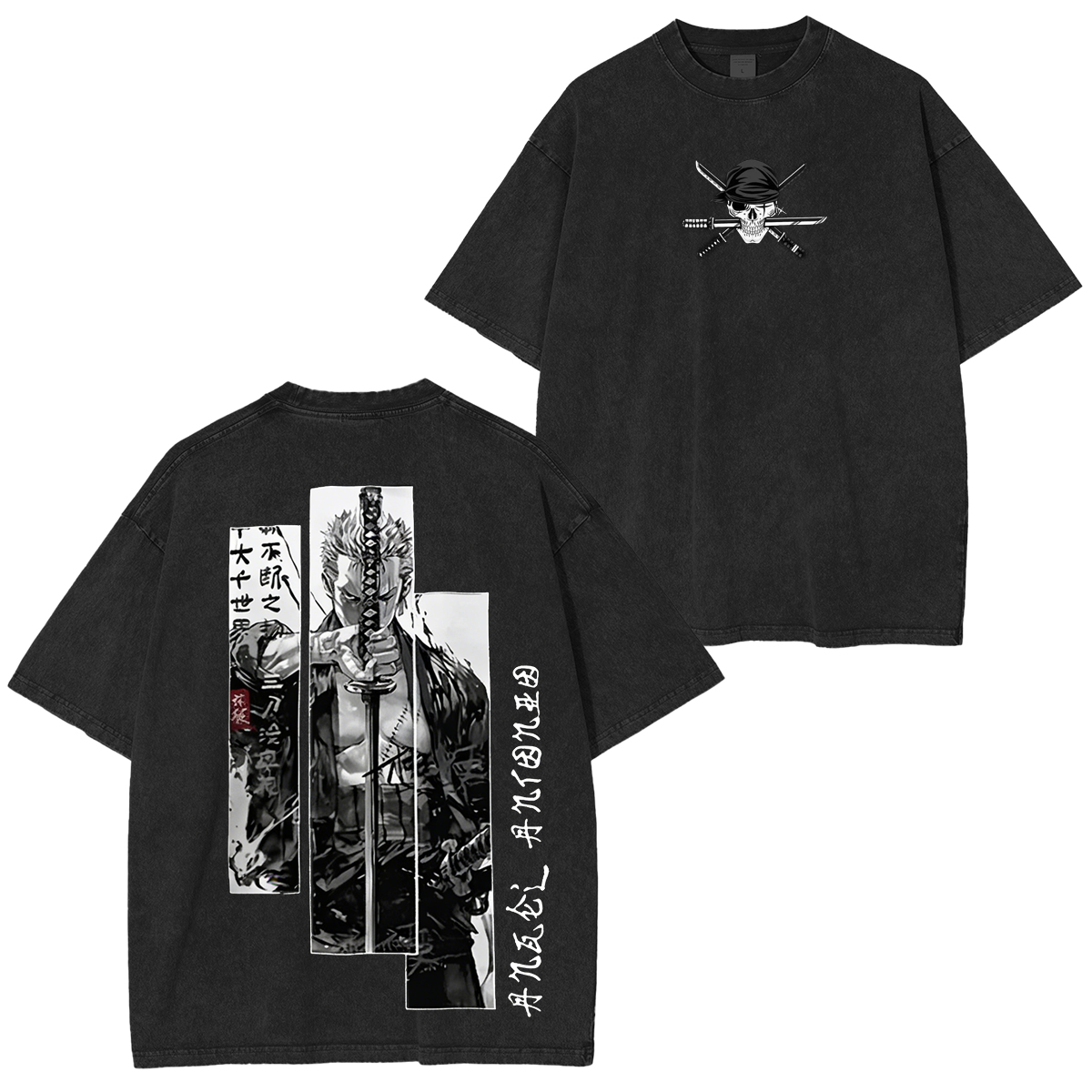 One Piece: Roronoa Zoro Unisex Oversized Washed T-shirt