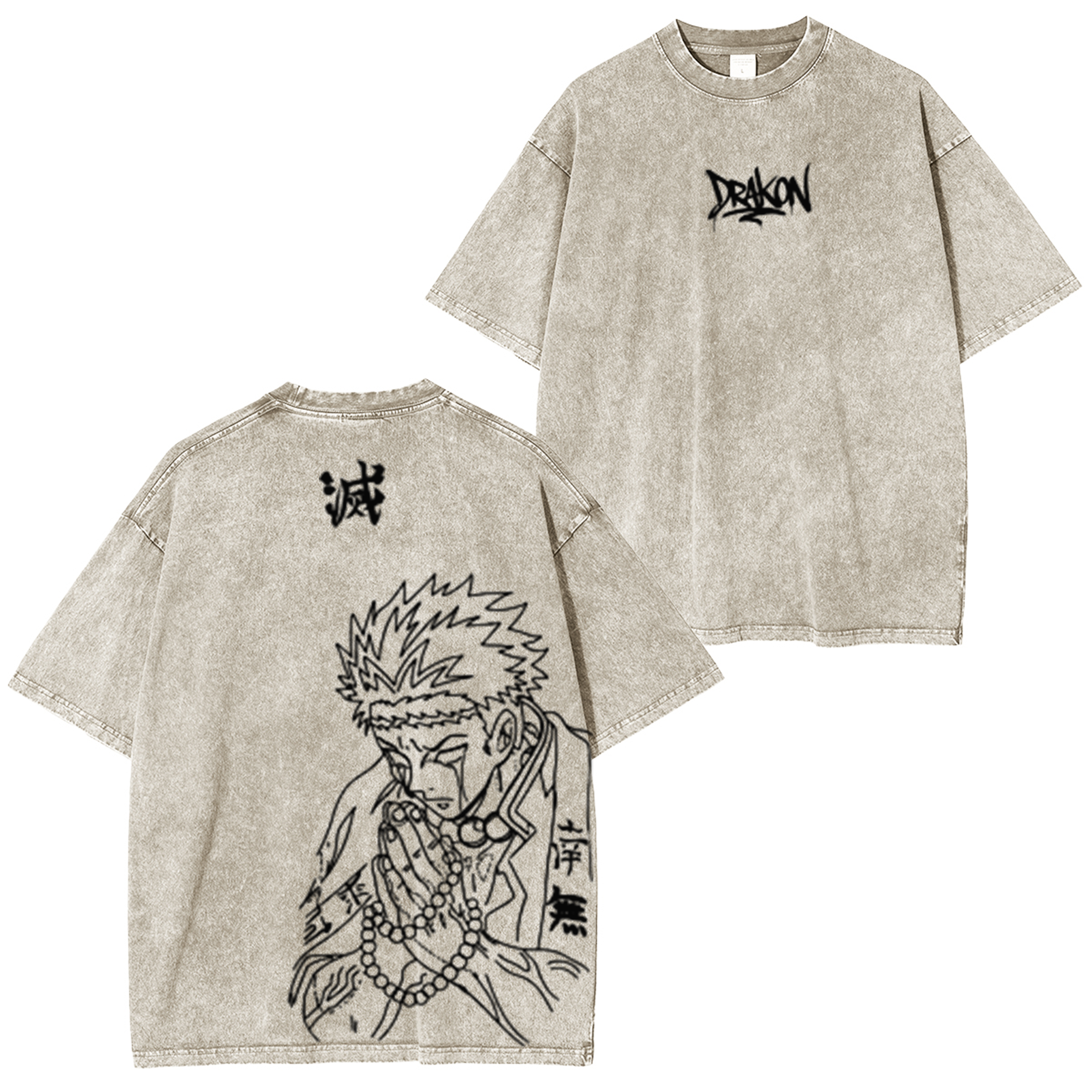 Demon Slayer Anime Unisex Washed T-Shirt