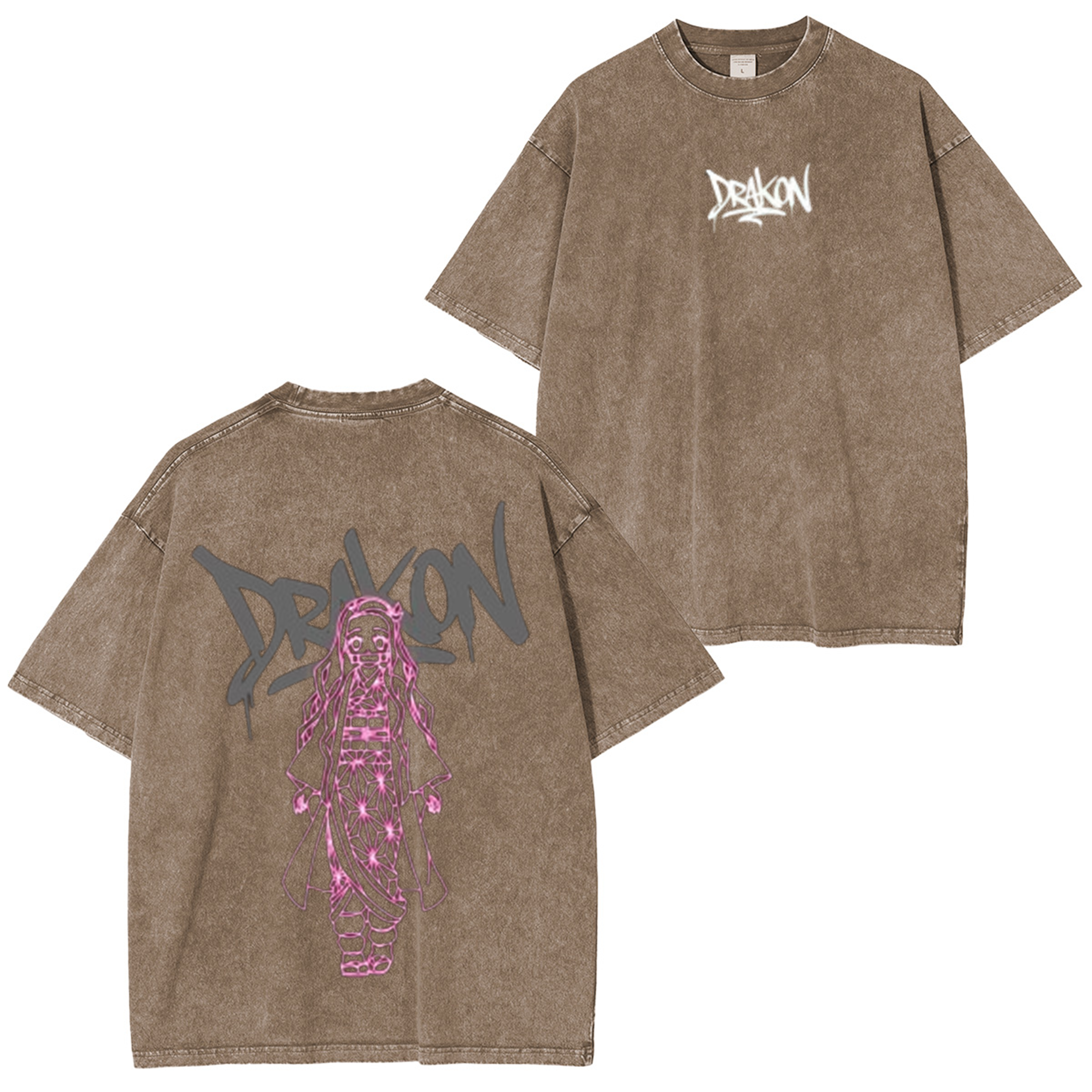 Demon Slayer Nezuko Kamado Anime Unisex Washed T-Shirt