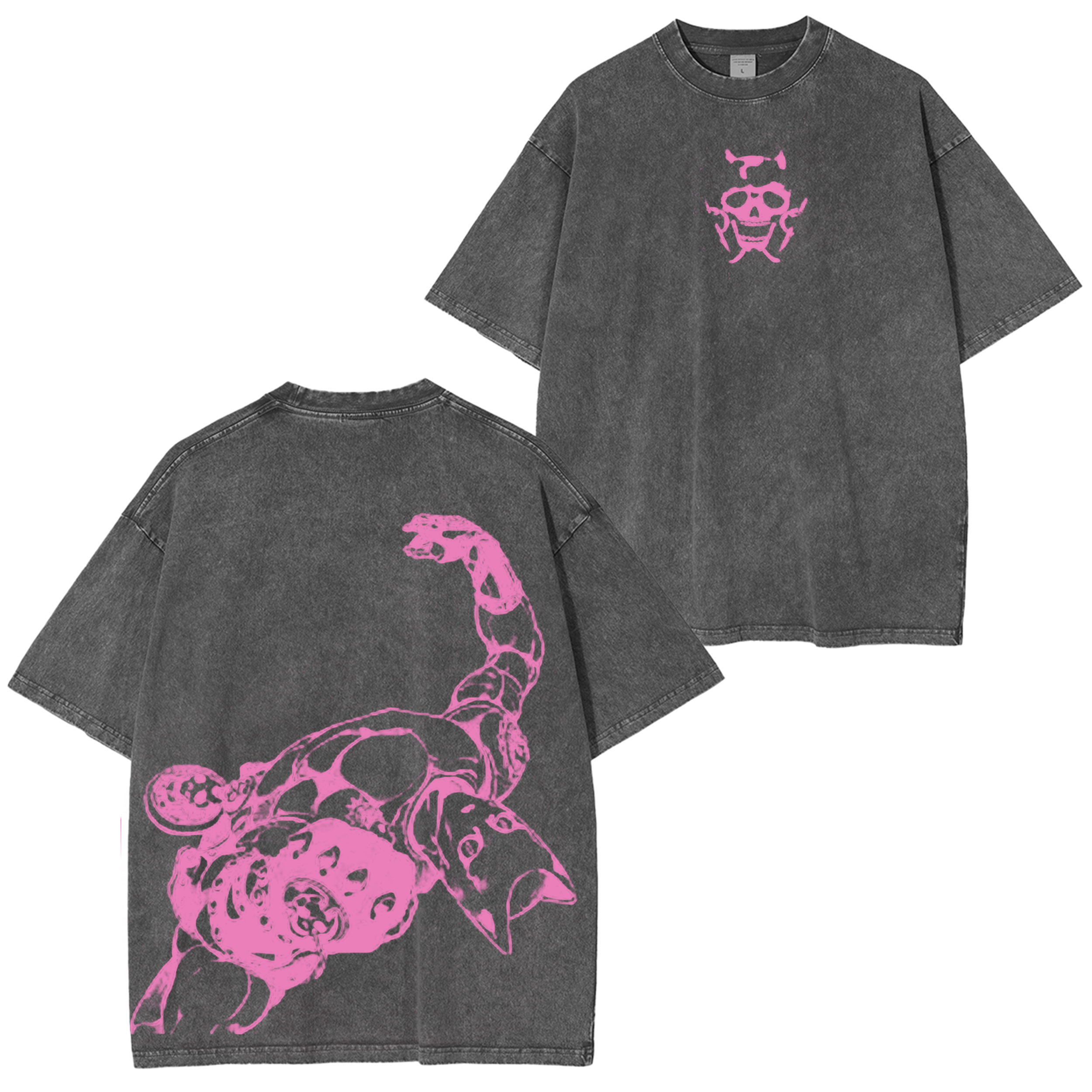 Jojo's Bizarre Adventure Killer Queen Vintage Unisex Washed T-Shirt