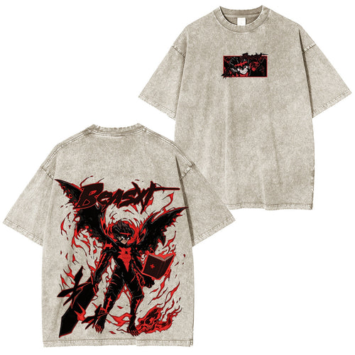 Black Clover :Asta Vintage washed T-shirt/Crewneck/Hoodie