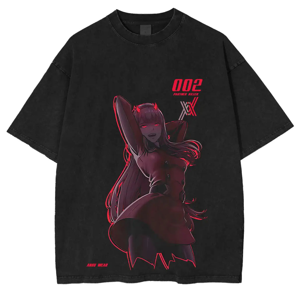 Anime Darling in The FranXX T-Shirt Zero Two Bedruckte