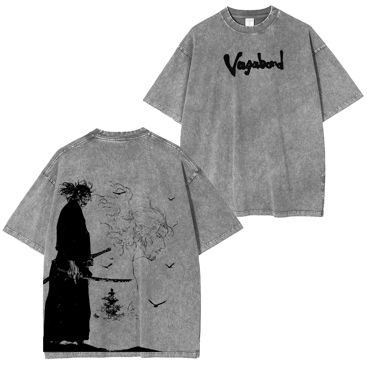 Miyamoto Musashi Vagabond Vintage Baumwollen T-Shirt